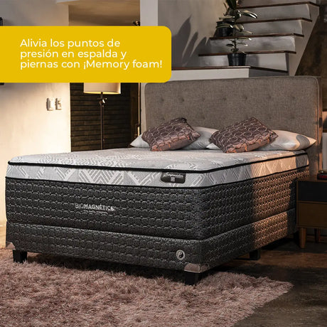 Colchón Emperador Midnight + Box Gratis Biomagnético
