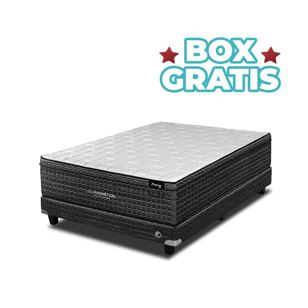 Colchón Supreme Midnight + Box Gratis Biomagnético