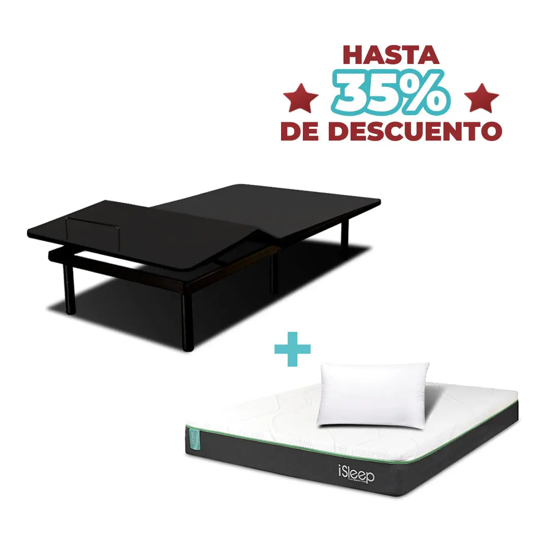 Combo Base Eléctrica Eco B Flex + Colchón Wind G3 iSleep