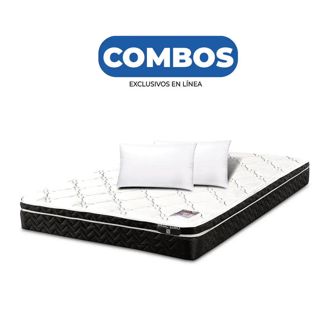 Combo Euro King Size + 2 Almohadas de Memory Foam Don Colchón