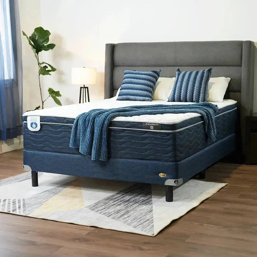 Combo Kronos King + Protector + Almohada de Memory Foam Spring King