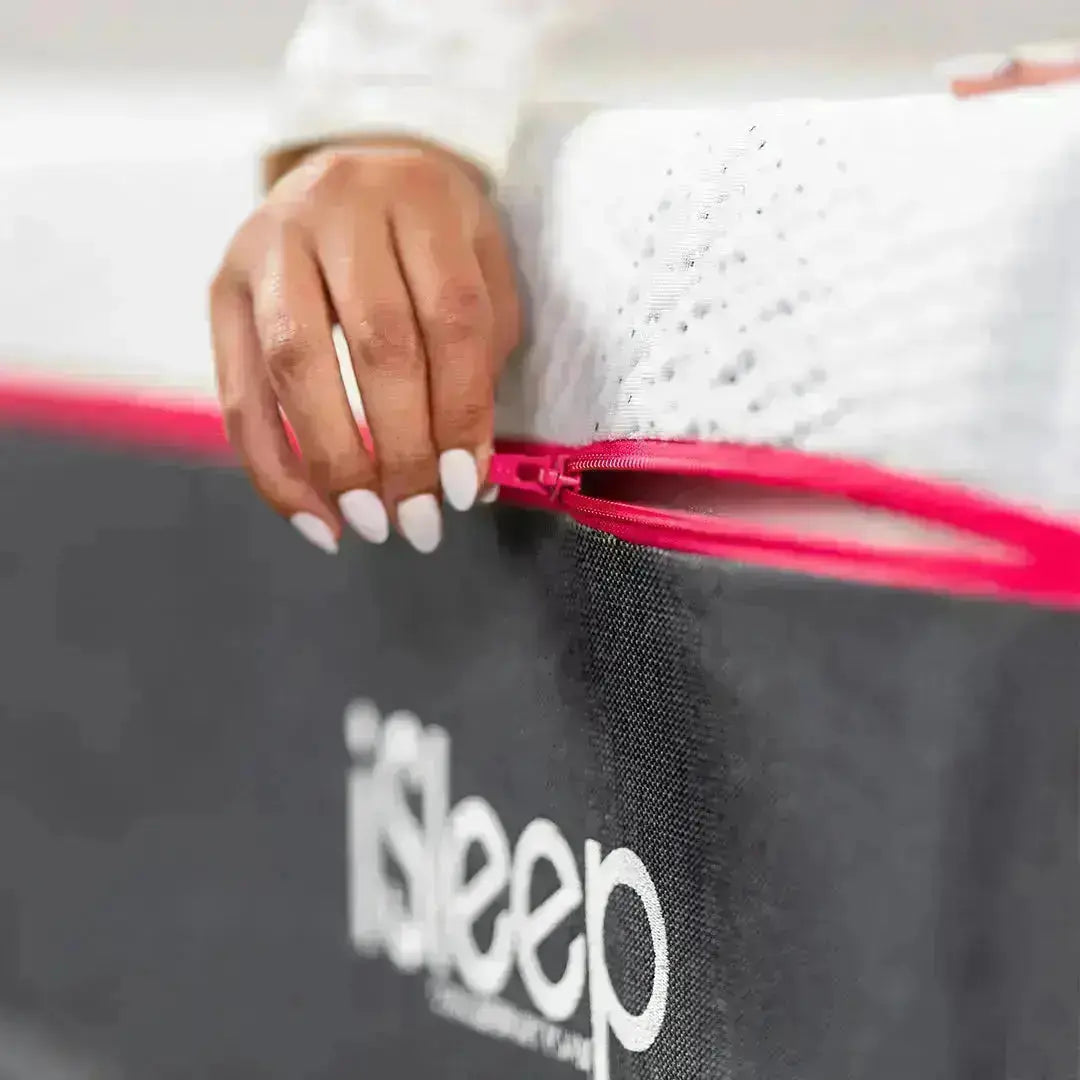 Combo YA! Queen + Box + Protector + 2 Almohadas de Memory Foam iSleep