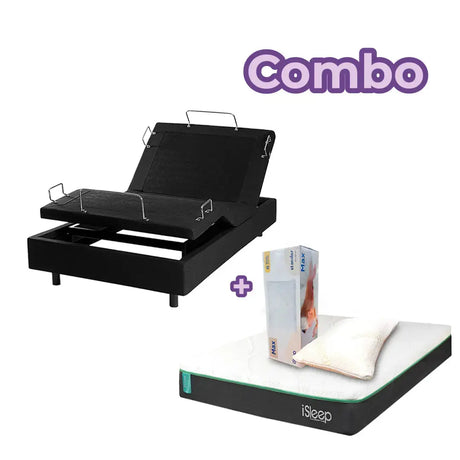 Combo Base Eléctrica Ezy Flex + Colchón Wind G2 iSleep