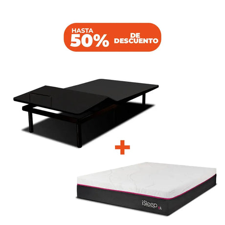 Combo Base Eléctrica Eco B Flex + Colchón Huntington Stars iSleep