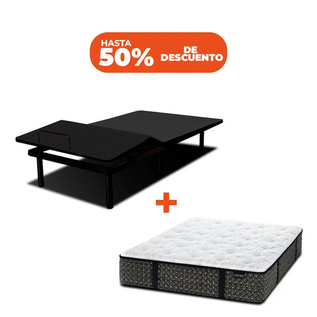 Combo Base Eléctrica Eco B Flex + Colchón Huntington Stars iSleep & Aireloom