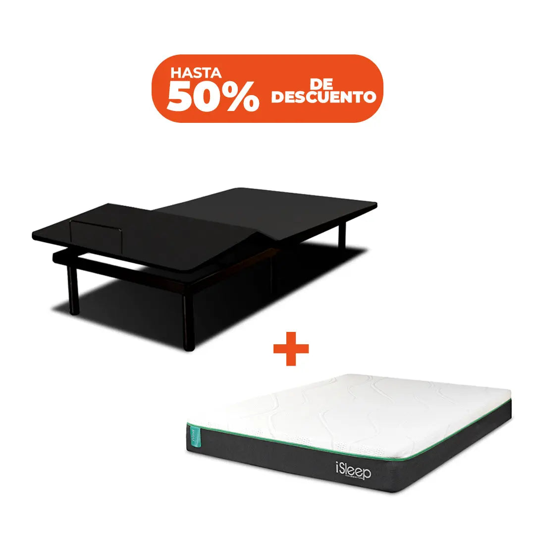 Combo Base Eléctrica Eco B Flex + Colchón Wind G3 iSleep