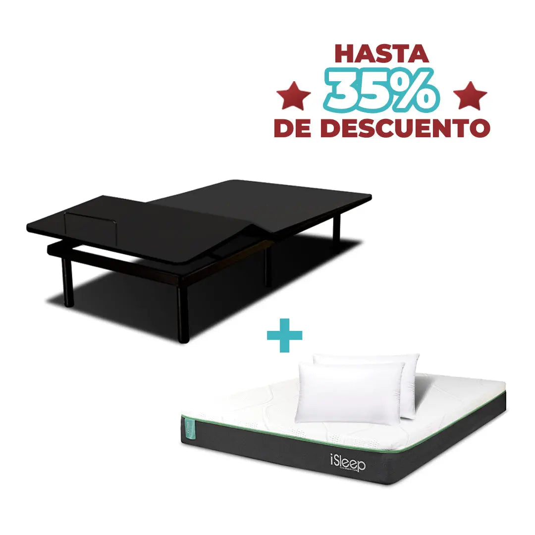 Combo Base Eléctrica Eco B Flex + Colchón Wind G3 iSleep