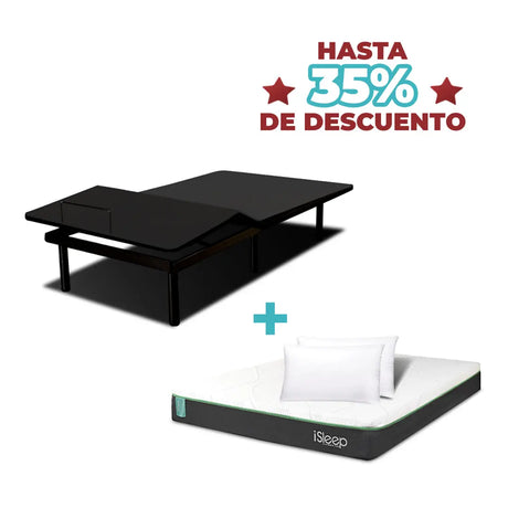 Combo Base Eléctrica Eco B Flex + Colchón Wind G3 iSleep