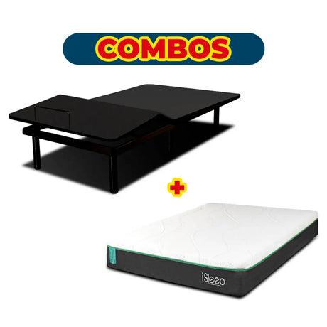 Combo Base Eléctrica Eco B Flex + Colchón Wind G3 iSleep