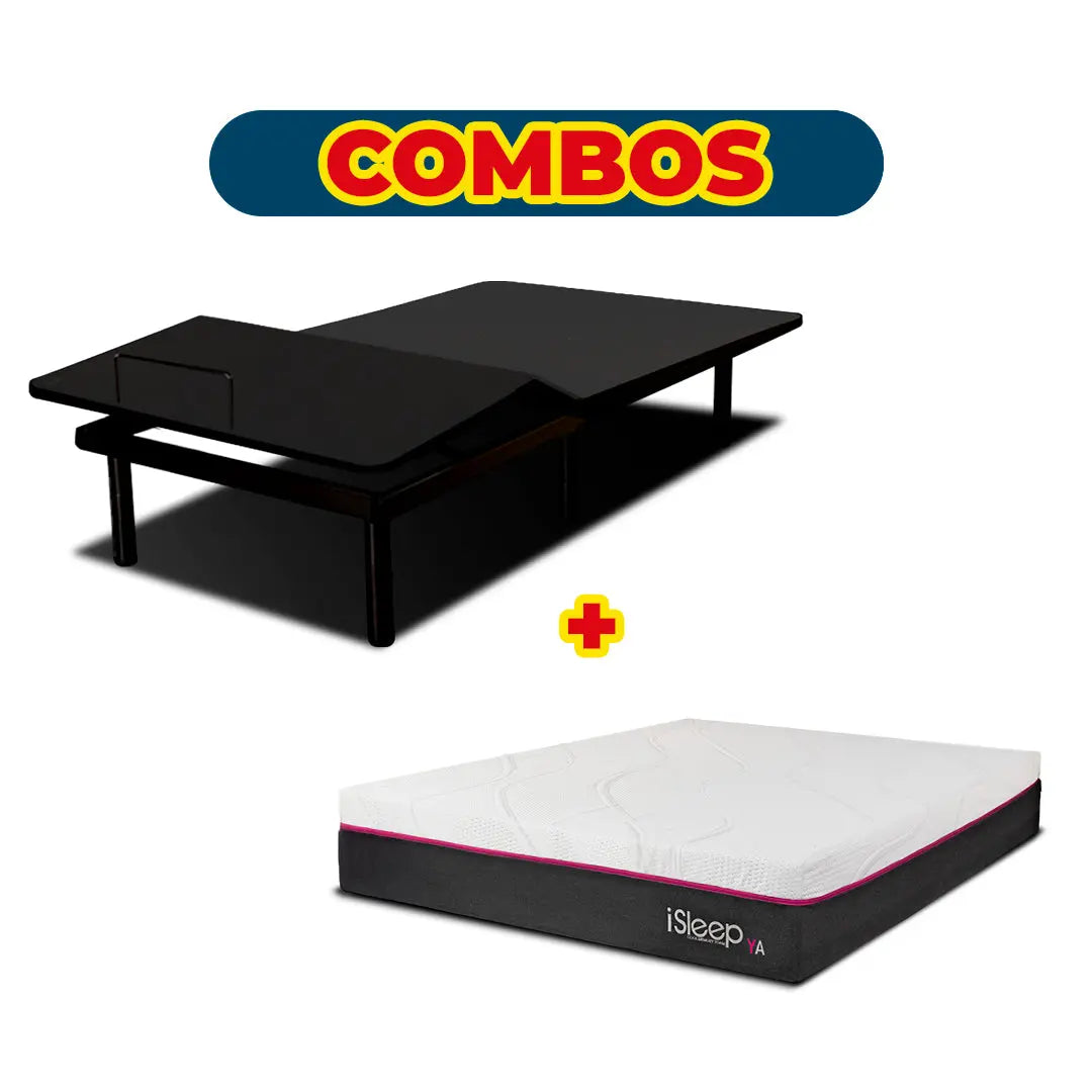 Combo Base Eléctrica Eco B Flex + Colchón iSleep YA! iSleep