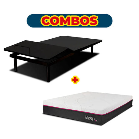 Combo Base Eléctrica Eco B Flex + Colchón iSleep YA! iSleep