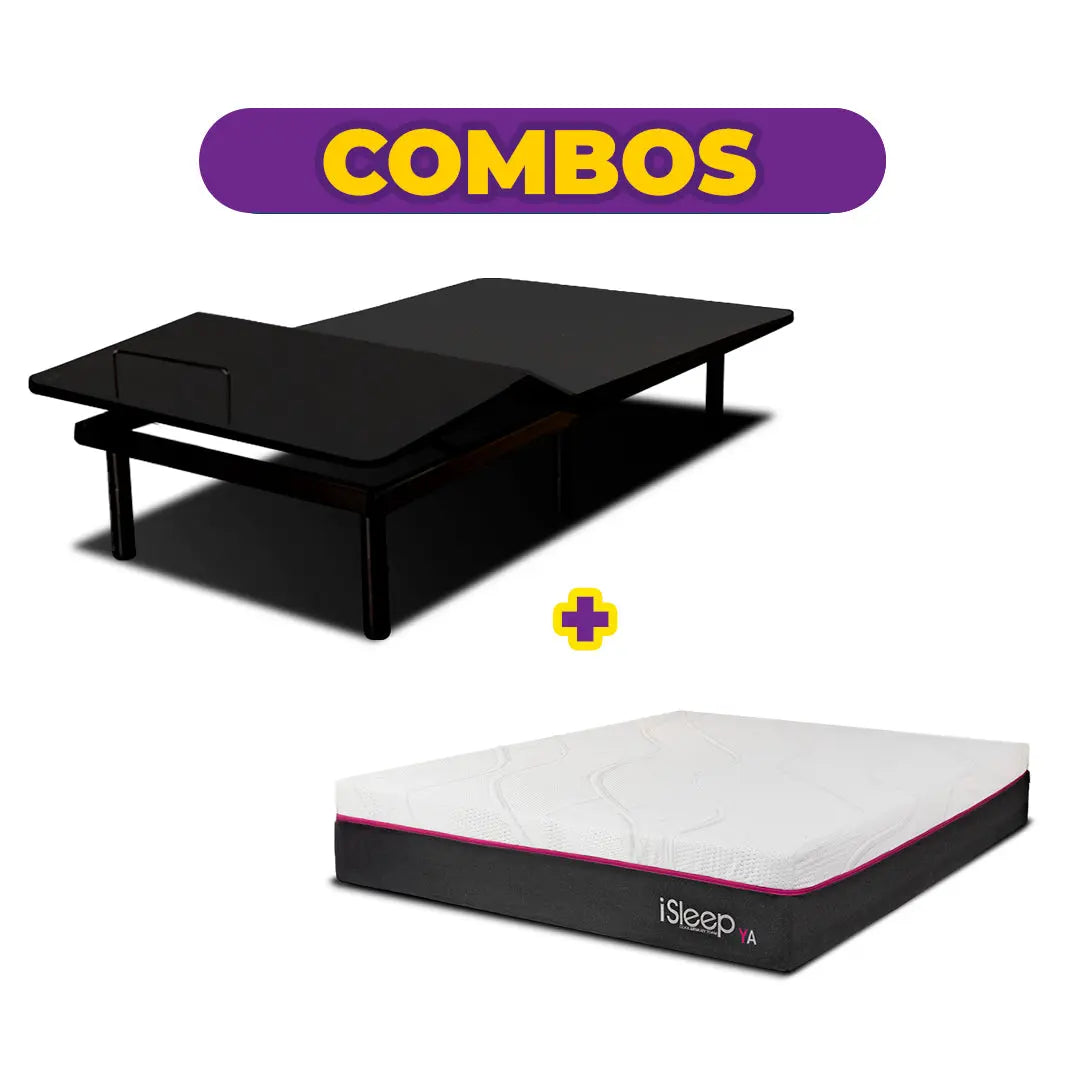 Combo Base Eléctrica Eco B Flex + Colchón iSleep YA! iSleep