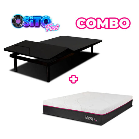 Combo Base Eléctrica Eco B Flex + Colchón iSleep YA! iSleep