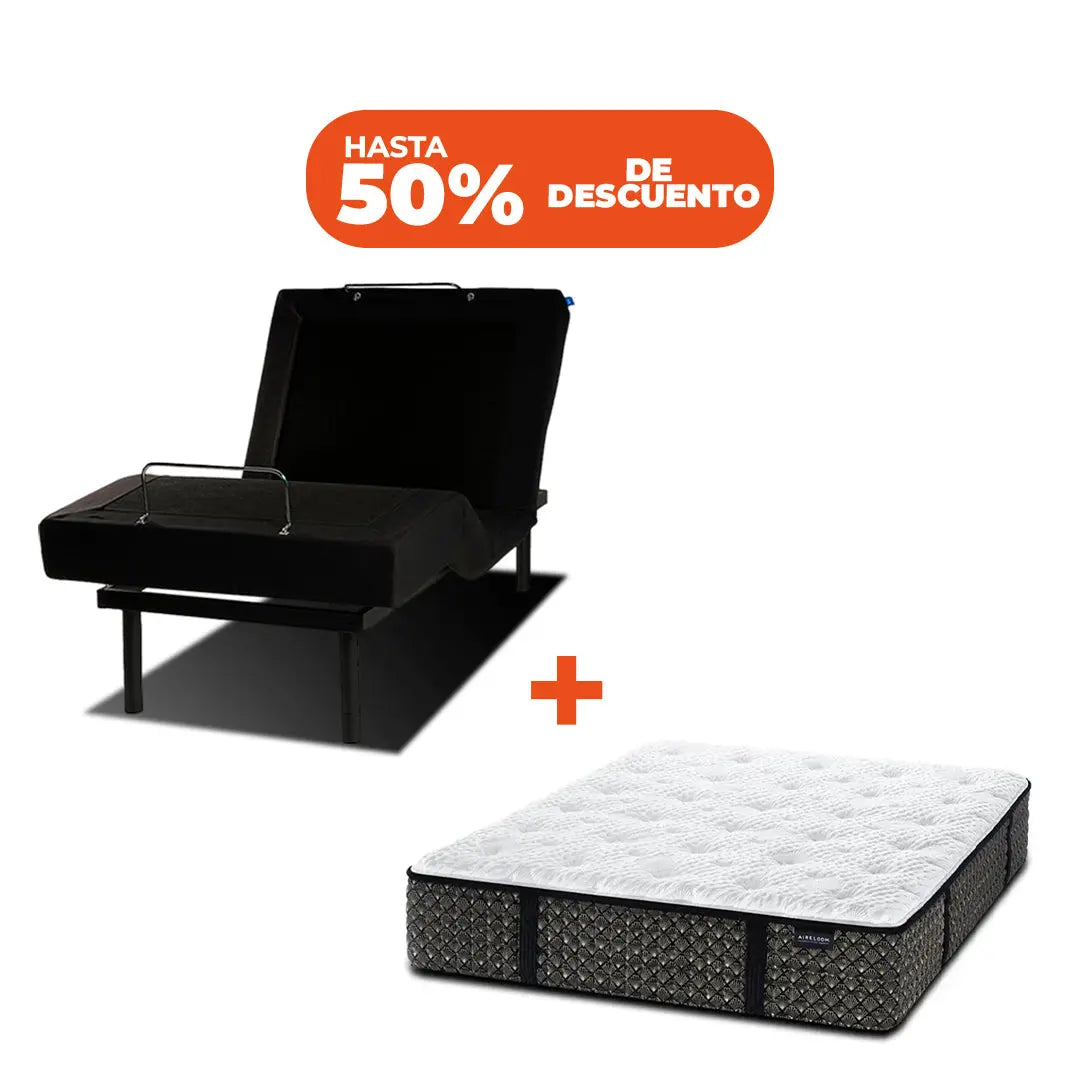 Combo Base Eléctrica Ezy B Flex + Colchón Huntington Stars iSleep & Aireloom