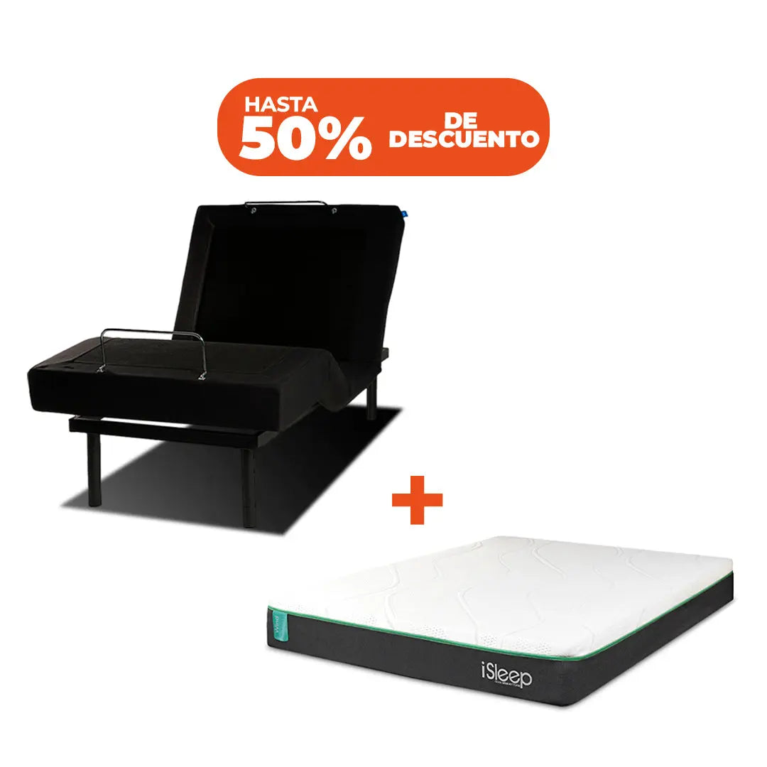 Combo Base Eléctrica Ezy B Flex + Colchón Wind G3 iSleep