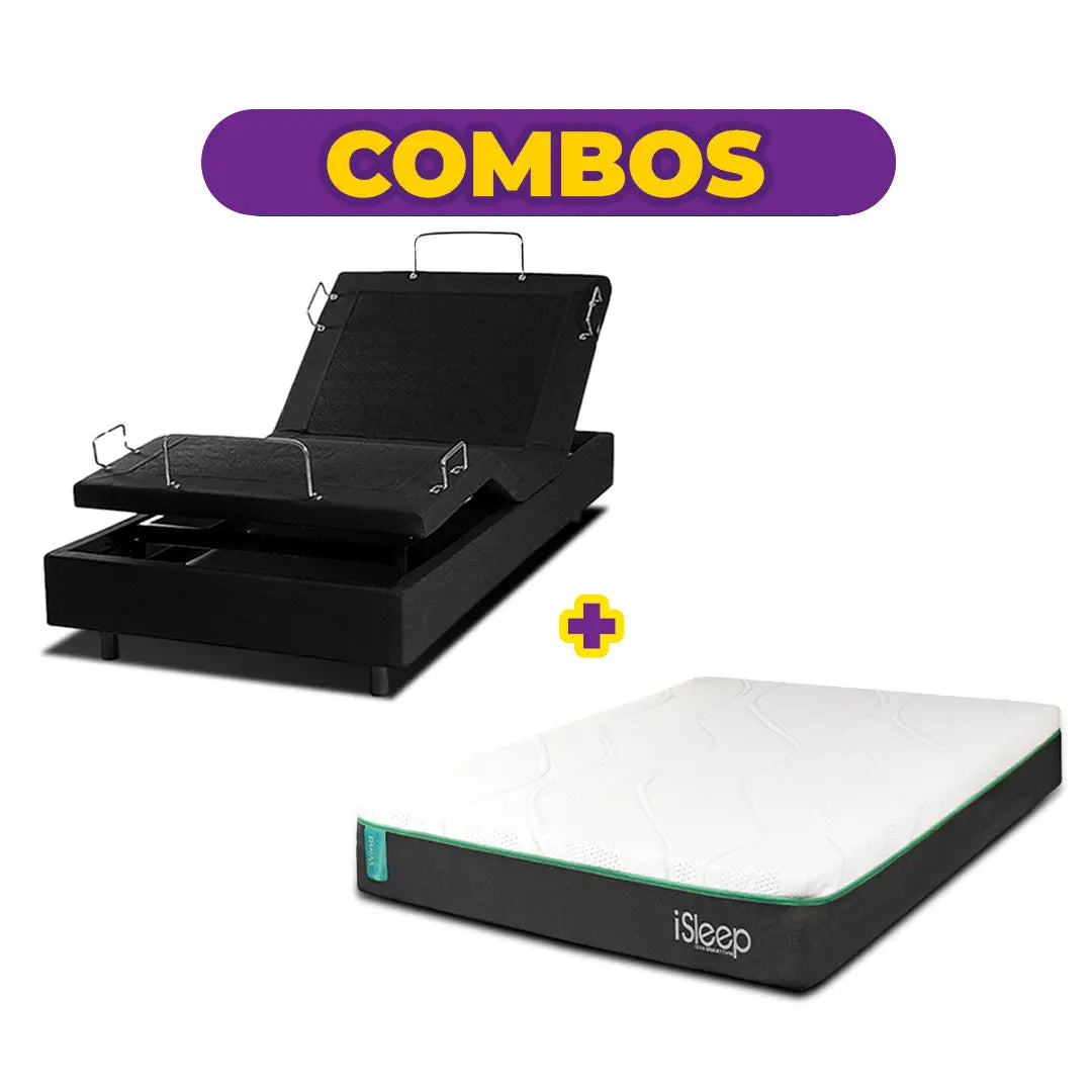 Combo Base Eléctrica Smart B Flex + Colchón Wind G3 iSleep