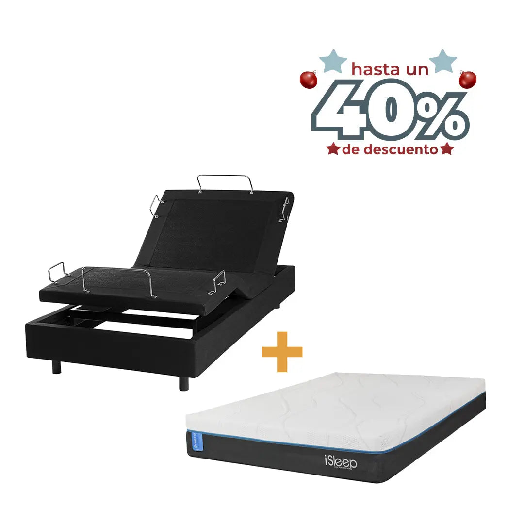 Combo Base Eléctrica Smart Flex + Colchón Breeze G2 iSleep