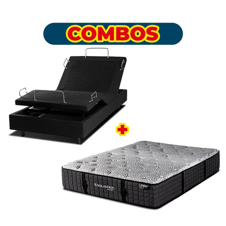 Combo Base Eléctrica Smart Flex + Colchón Dallas iSleep & Englander