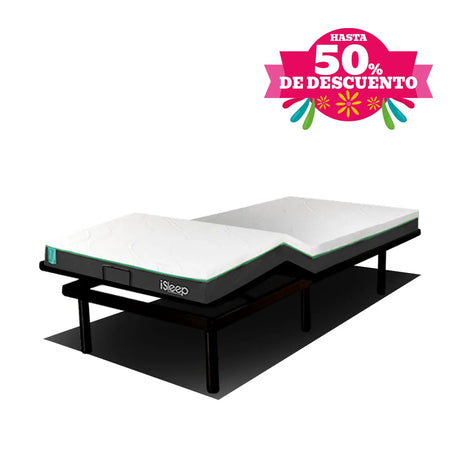 Combo Base eléctrica Ezy Flex + Colchón Wind G2 iSleep