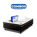 Combo Chelsea King + Box + Protector + 2 Almohadas de Memory Foam Don Colchón