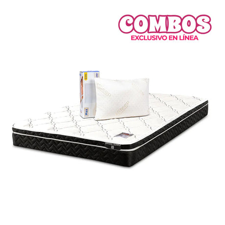 Combo Euro Individual + Protector + Almohada de Memory Foam Don Colchón