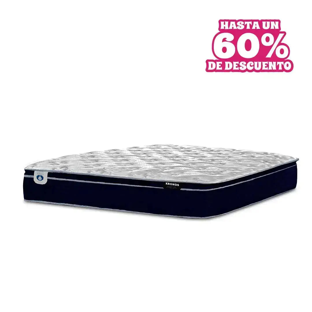 Combo Kronos Queen + Protector + Almohada de Memory Foam Spring King