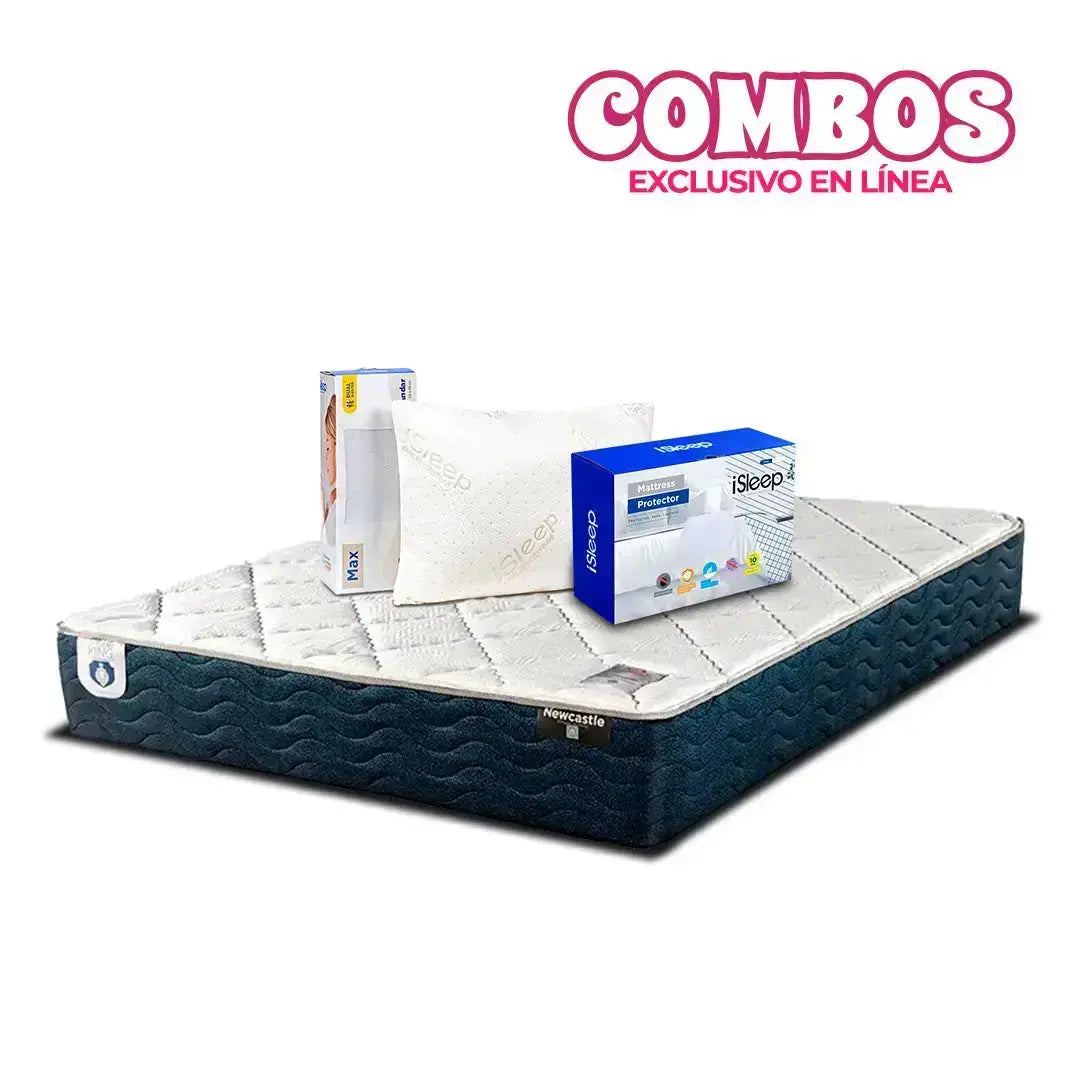 Combo Newcastle G2 King + Protector + Almohada de Memory Foam Spring King